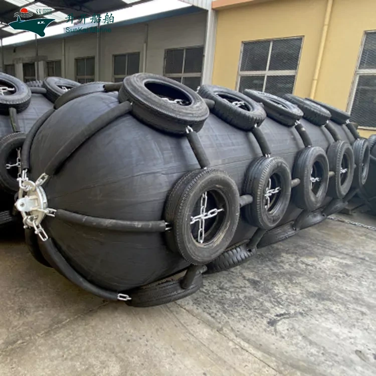A batch of customized SunKai marine fenders was successfully loaded and shipped to a Southeast Asian port project.